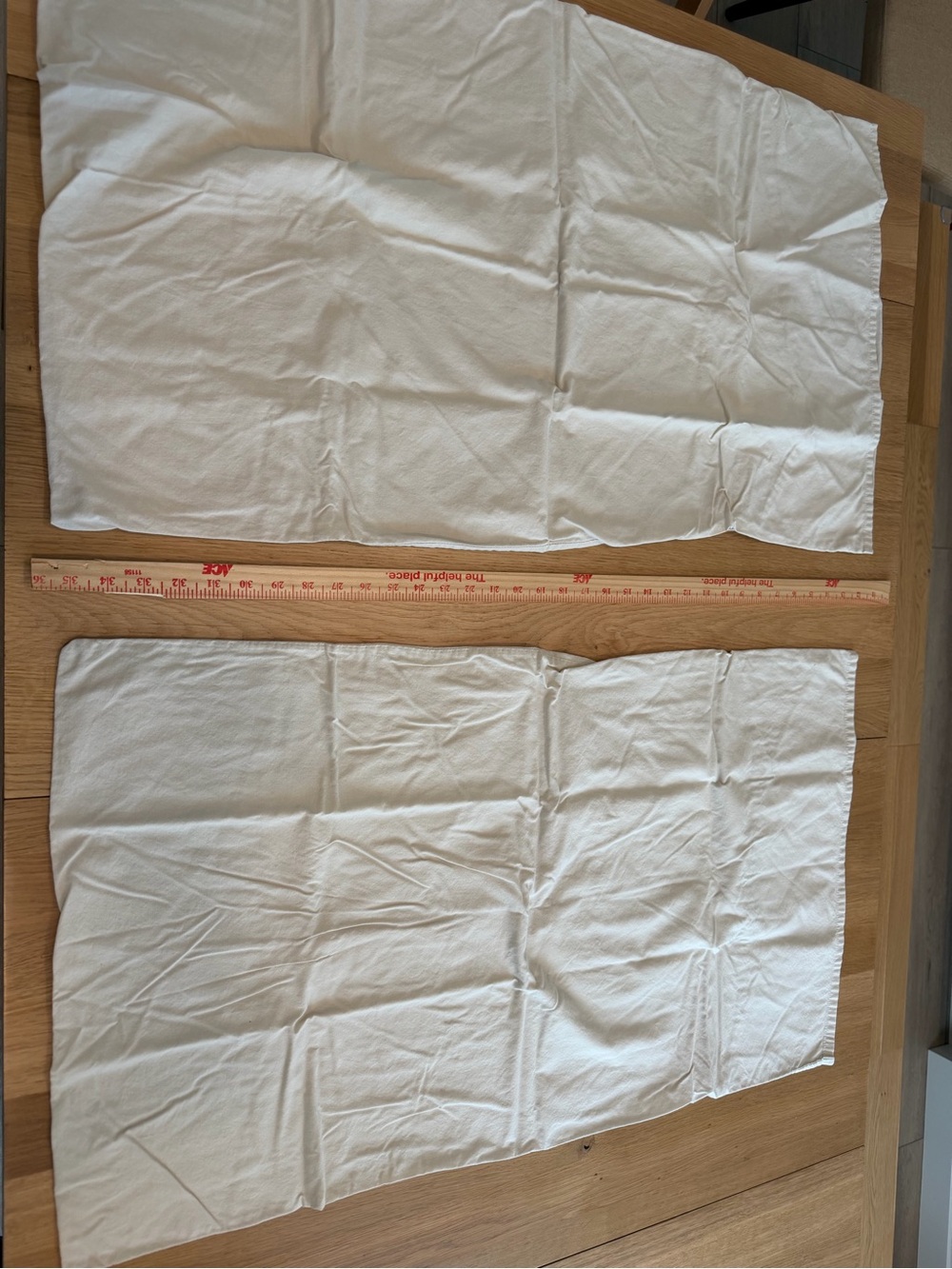 2, tan King size pillow cases